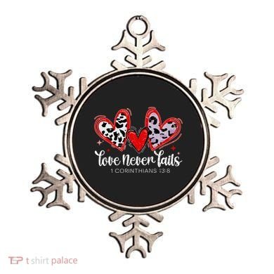 Leopard Heart Love Never Fails Christian ValentineS Day Gift Ornament