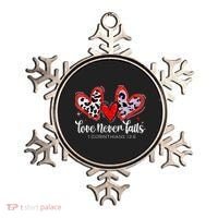 Leopard Heart Love Never Fails Christian ValentineS Day Gift Ornament thumb 0