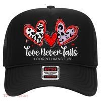 Leopard Heart Love Never Fails Christian ValentineS Day Gift Hat thumb 0
