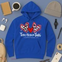 Leopard Heart Love Never Fails Christian ValentineS Day Gift Hoodie thumb 3
