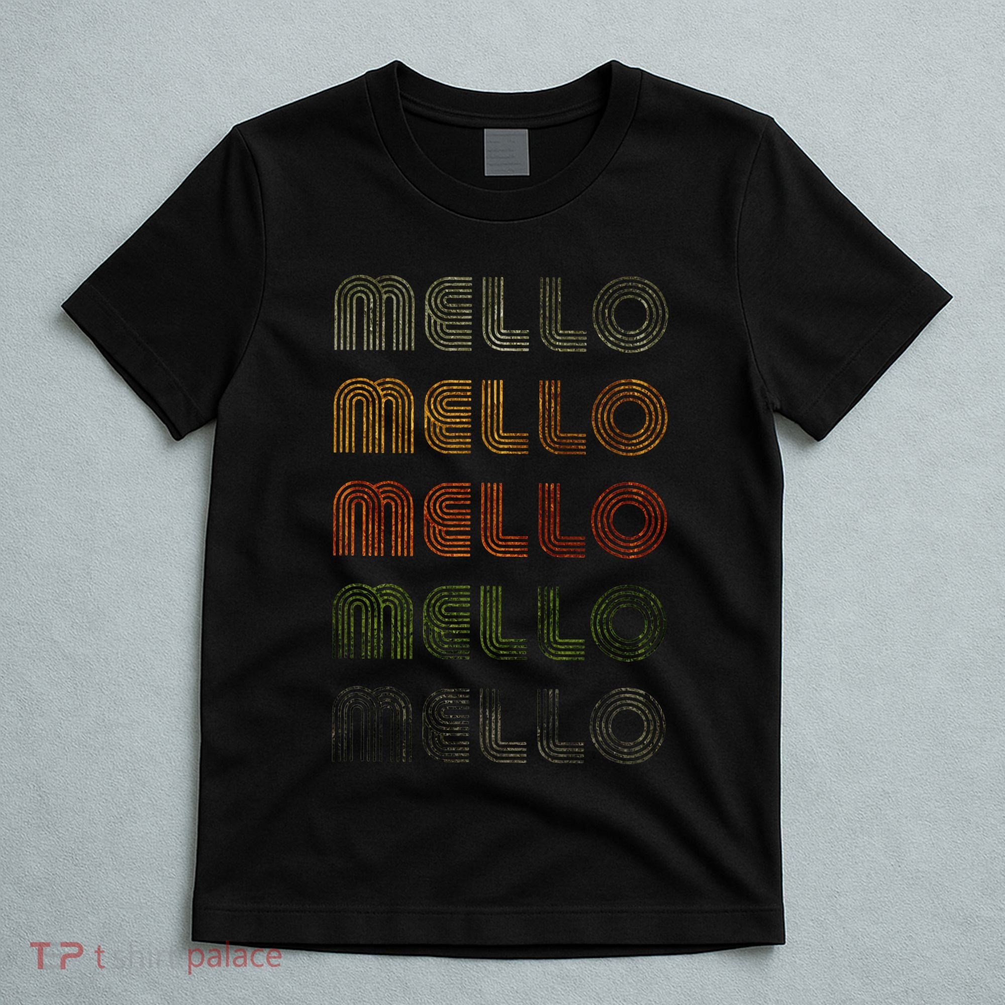 Love Heart Mello Grunge Vintage Style Black Mello T-Shirt