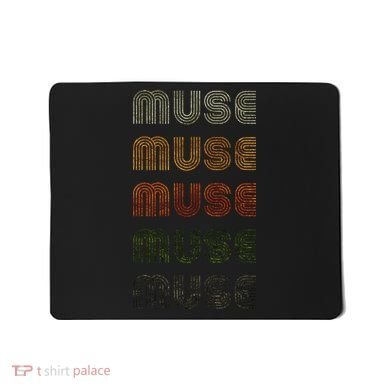 Love Heart Muse Grunge Style Black Muse Mousepad