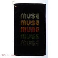 Love Heart Muse Grunge Style Black Muse Golf Towel thumb 0