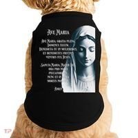 Latin Hail Mary Blessed Mother Rosary Prayer Doggie Tank thumb 0