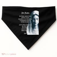 Latin Hail Mary Blessed Mother Rosary Prayer USA-Made Doggie Bandana thumb 0