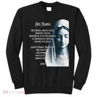 Latin Hail Mary Blessed Mother Rosary Prayer Sweatshirt thumb 0