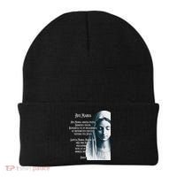Latin Hail Mary Blessed Mother Rosary Prayer Beanie thumb 0