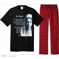 Latin Hail Mary Blessed Mother Rosary Prayer Pajama Set thumb 0