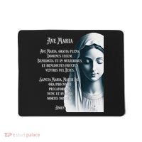 Latin Hail Mary Blessed Mother Rosary Prayer Mousepad thumb 0