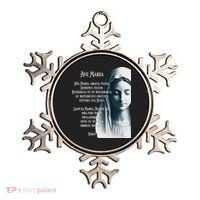 Latin Hail Mary Blessed Mother Rosary Prayer Ornament thumb 0