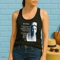 Latin Hail Mary Blessed Mother Rosary Prayer Women's Tank Top thumb 2