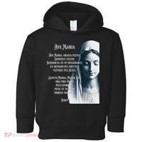 Latin Hail Mary Blessed Mother Rosary Prayer Toddler Hoodie thumb 0