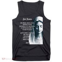 Latin Hail Mary Blessed Mother Rosary Prayer Tank Top thumb 0