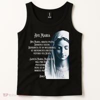 Latin Hail Mary Blessed Mother Rosary Prayer Tank Top thumb 2