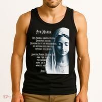 Latin Hail Mary Blessed Mother Rosary Prayer Tank Top thumb 3