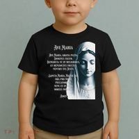Latin Hail Mary Blessed Mother Rosary Prayer Toddler T-Shirt thumb 2