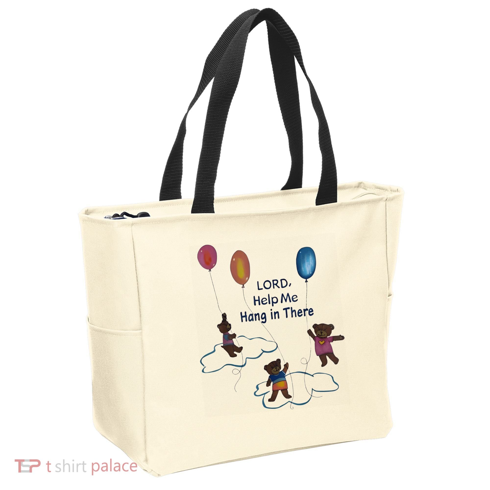 Lord Help Me Hang In There Funny Meme Tote Bag