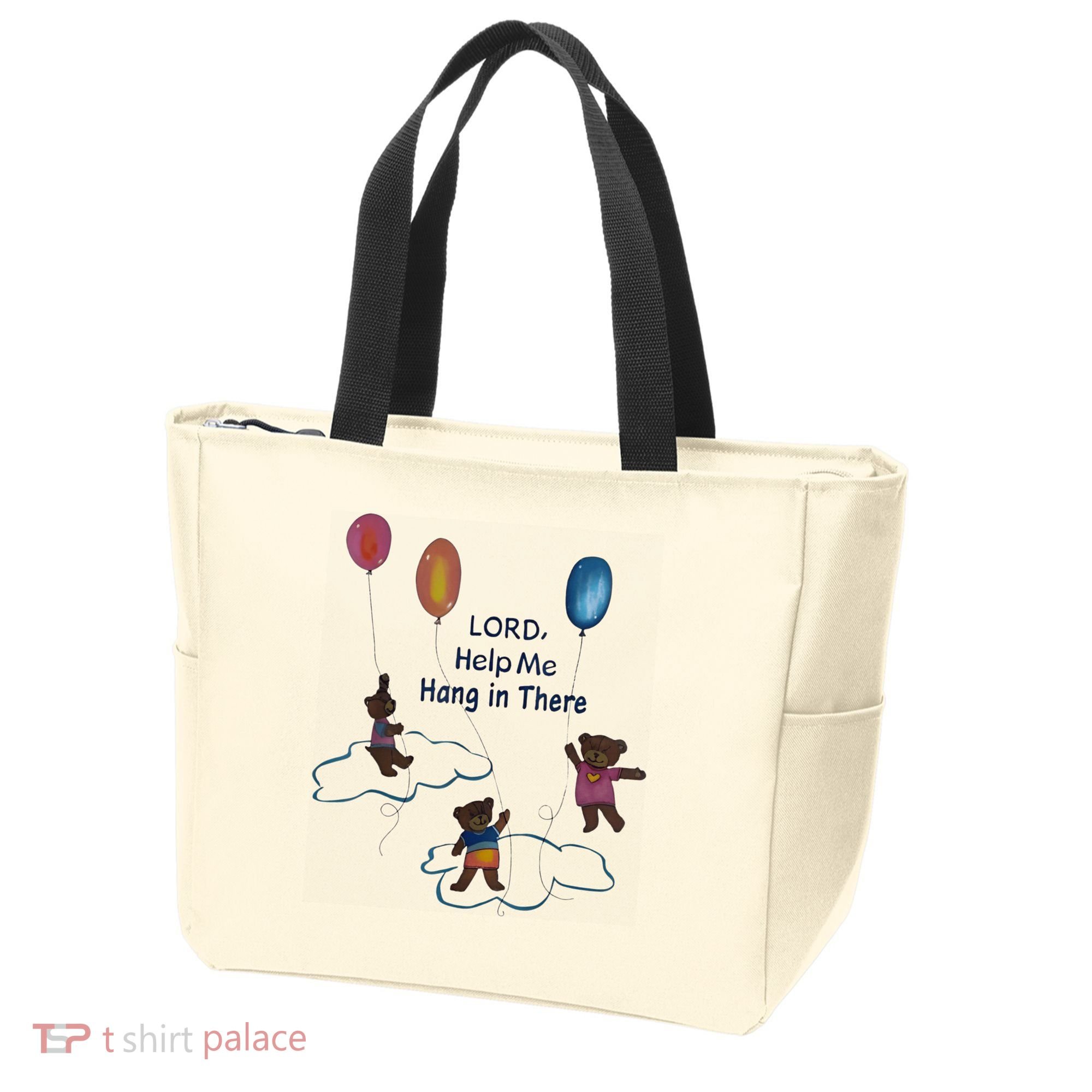 Lord Help Me Hang In There Funny Meme Tote Bag