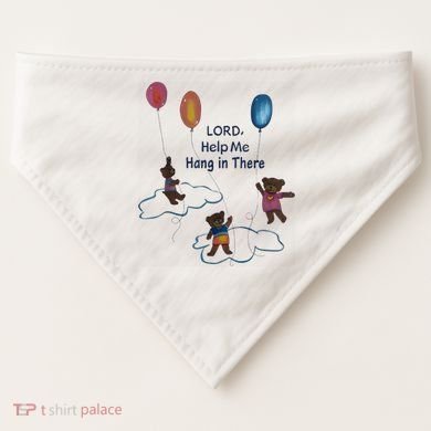 Lord Help Me Hang In There Funny Meme USA-Made Doggie Bandana