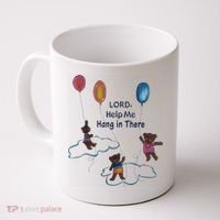 Lord Help Me Hang In There Funny Meme Coffee Mug thumb 0