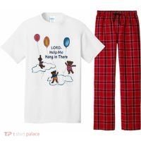 Lord Help Me Hang In There Funny Meme Pajama Set thumb 0