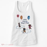 Lord Help Me Hang In There Funny Meme Women's Tank Top thumb 0