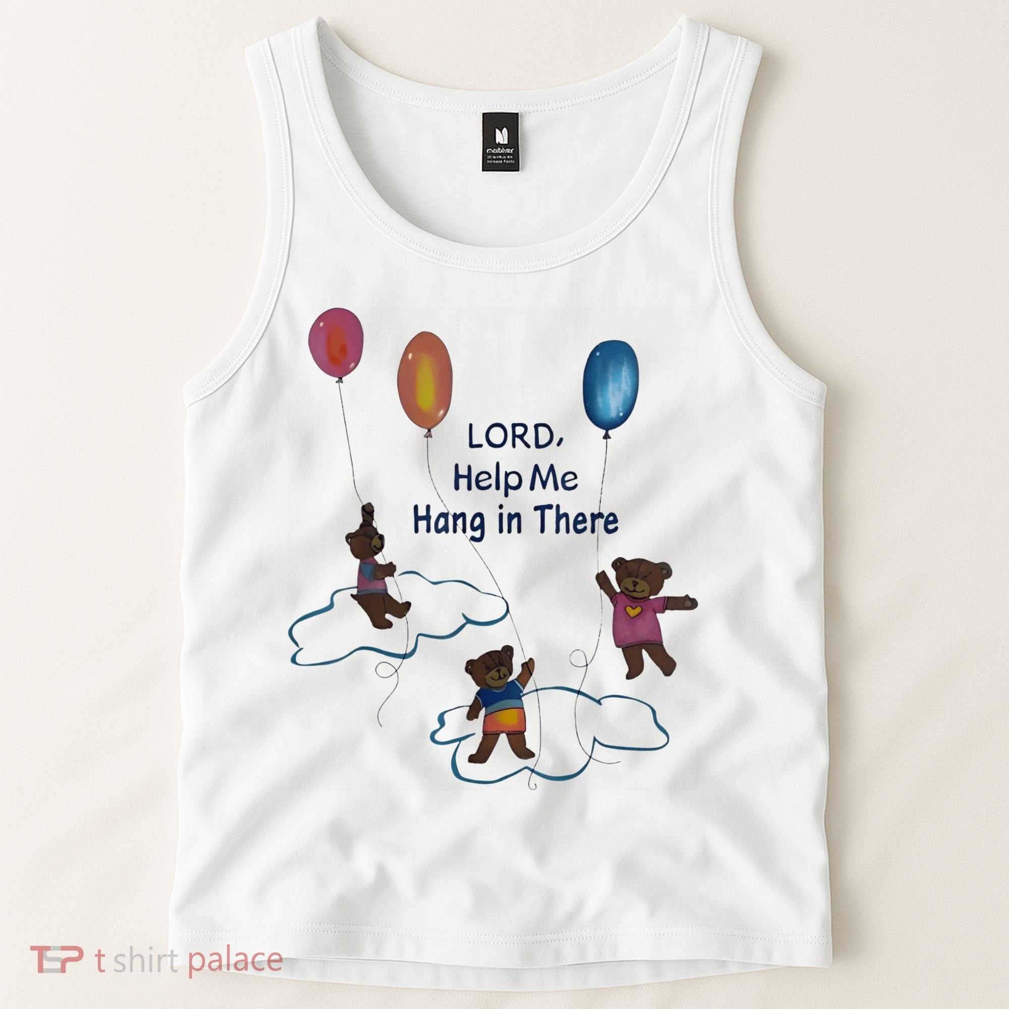 Lord Help Me Hang In There Funny Meme Tank Top