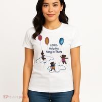 Lord Help Me Hang In There Funny Meme Women's T-Shirt thumb 4