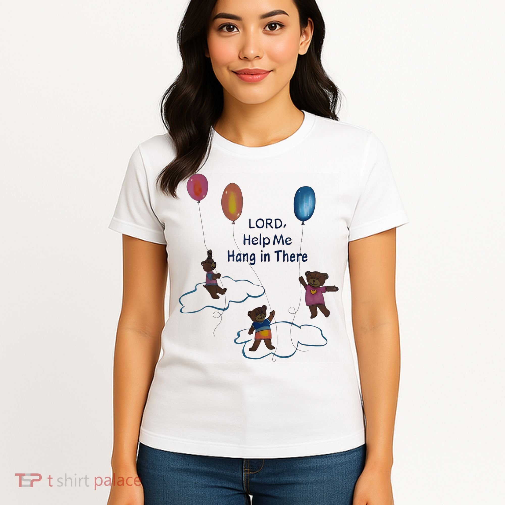 Lord Help Me Hang In There Funny Meme Women's T-Shirt