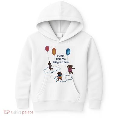 Lord Help Me Hang In There Funny Meme Kids Hoodie