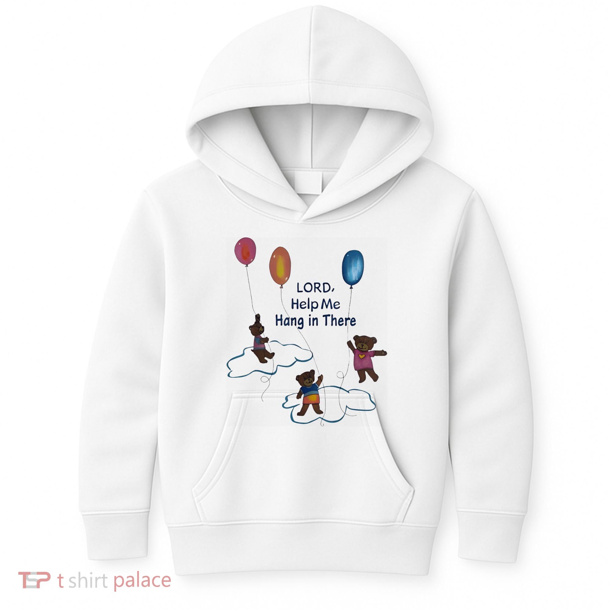 Lord Help Me Hang In There Funny Meme Kids Hoodie