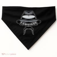 Lowrider Hat & Moustache, Chicano Cholo, Latino Low Rider USA-Made Doggie Bandana thumb 0