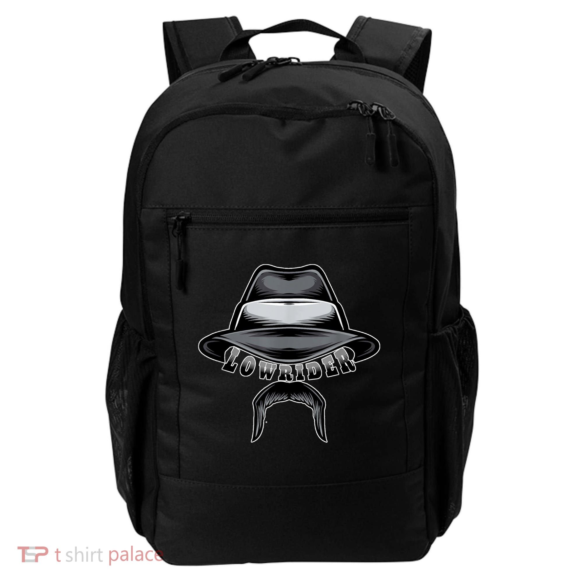 Lowrider Hat & Moustache, Chicano Cholo, Latino Low Rider Backpack