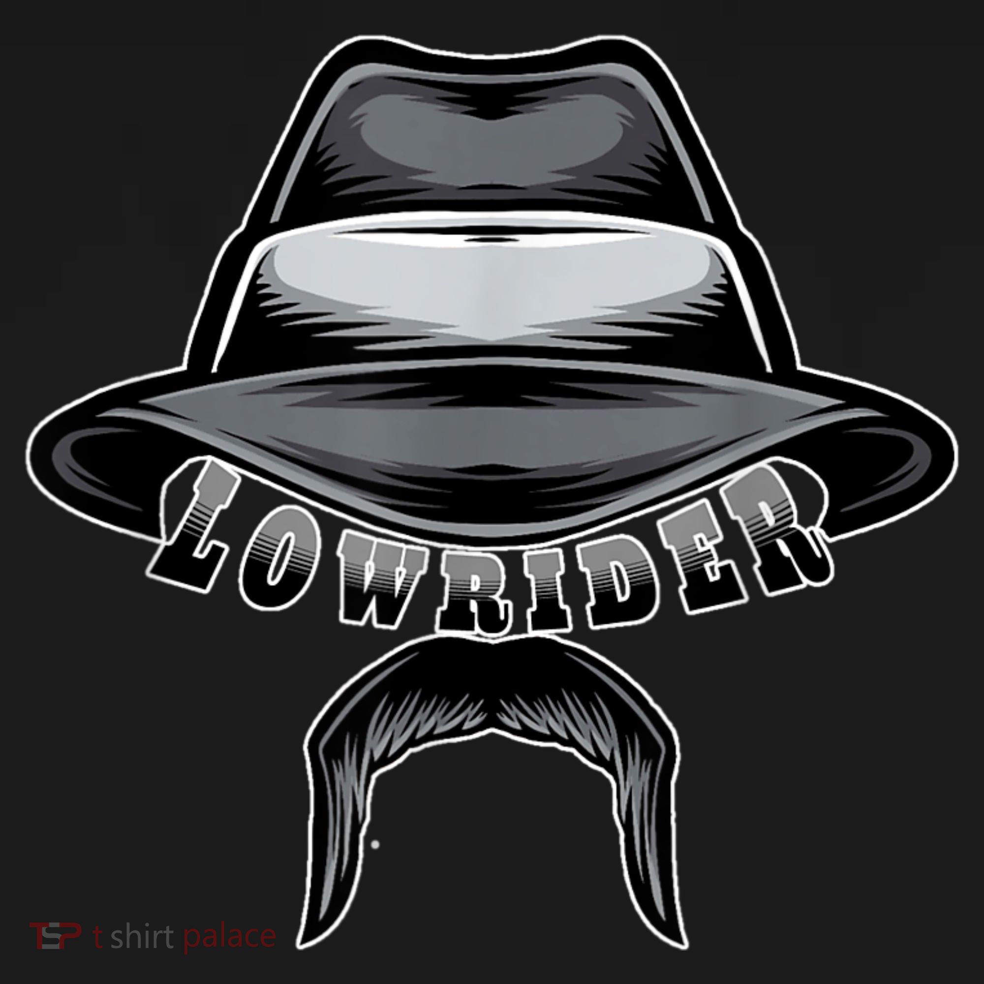 Lowrider Hat & Moustache, Chicano Cholo, Latino Low Rider Women's Hoodie