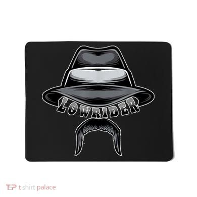 Lowrider Hat & Moustache, Chicano Cholo, Latino Low Rider Mousepad