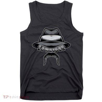 Lowrider Hat & Moustache, Chicano Cholo, Latino Low Rider Tank Top