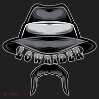 Lowrider Hat & Moustache, Chicano Cholo, Latino Low Rider Golf Towel thumb 3
