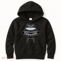 Lowrider Hat & Moustache, Chicano Cholo, Latino Low Rider Kids Hoodie thumb 0