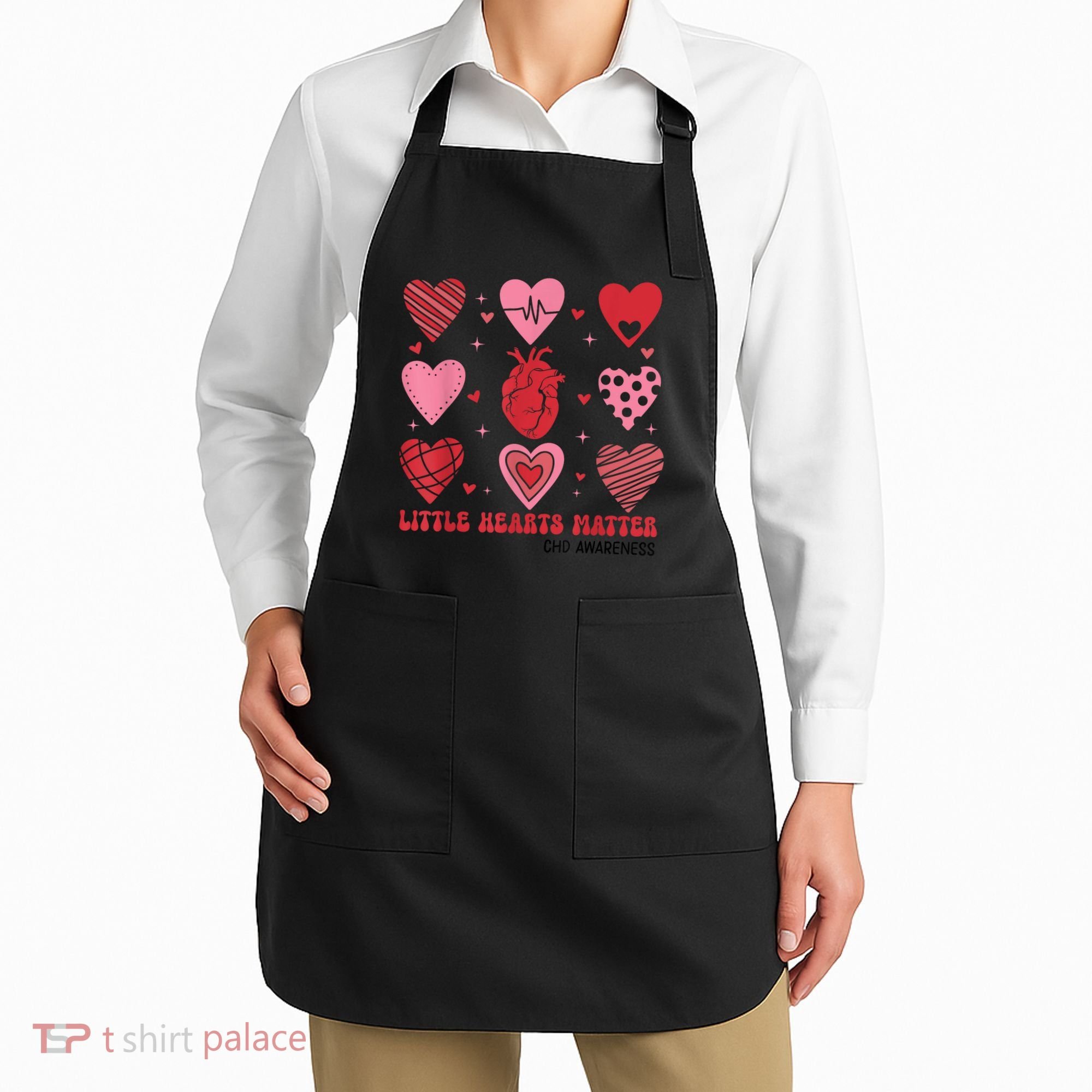 Little Hearts Matter Chd Awareness Heart Anatomy Valentine Apron