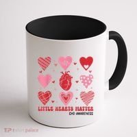 Little Hearts Matter Chd Awareness Heart Anatomy Valentine Coffee Mug thumb 1
