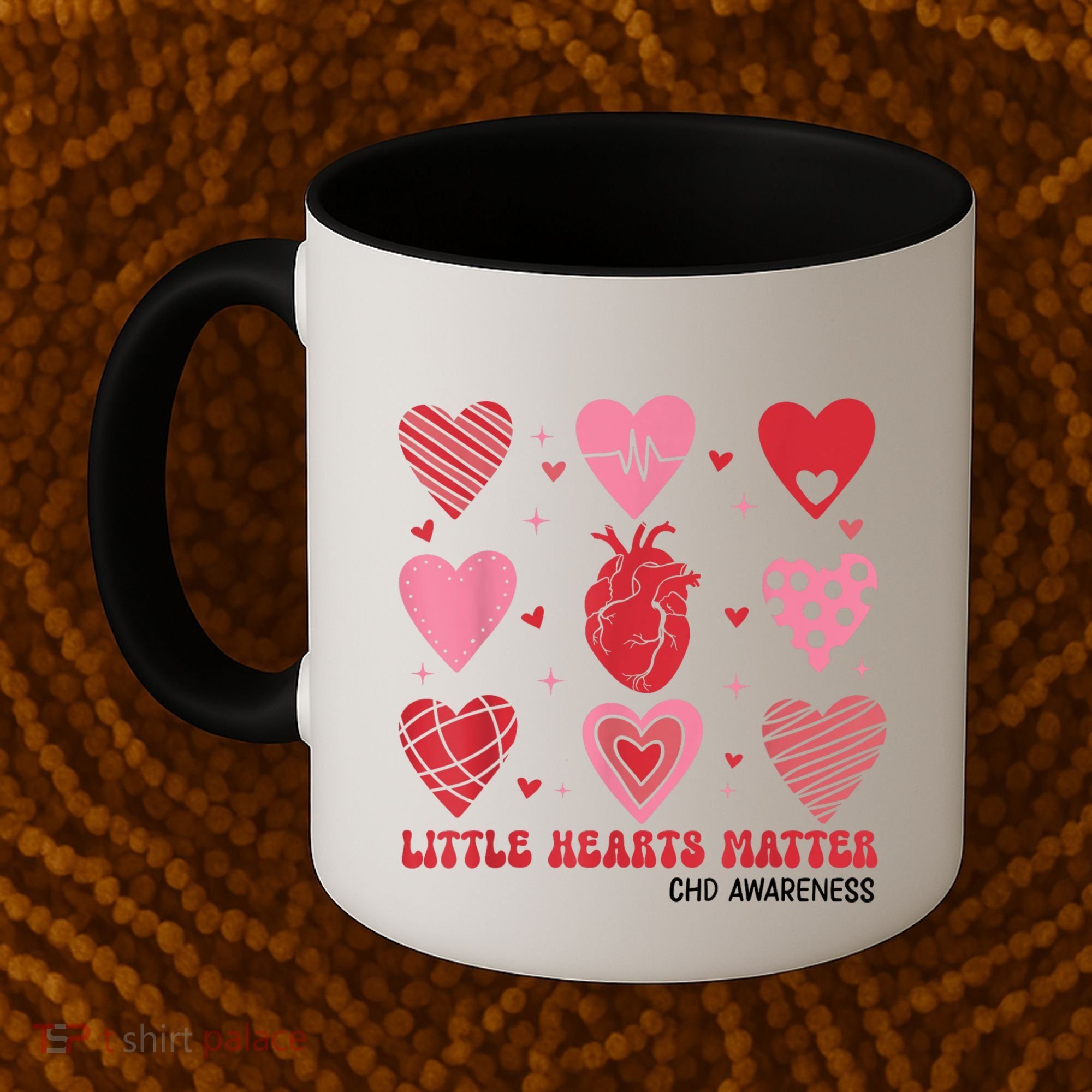 Little Hearts Matter Chd Awareness Heart Anatomy Valentine Coffee Mug