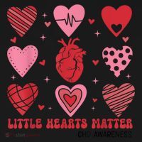Little Hearts Matter Chd Awareness Heart Anatomy Valentine Women's Hoodie thumb 2