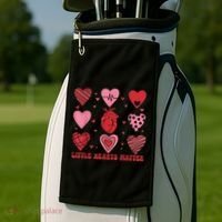 Little Hearts Matter Chd Awareness Heart Anatomy Valentine Golf Towel thumb 2