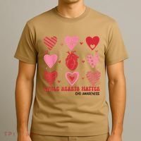 Little Hearts Matter Chd Awareness Heart Anatomy Valentine T-Shirt thumb 3