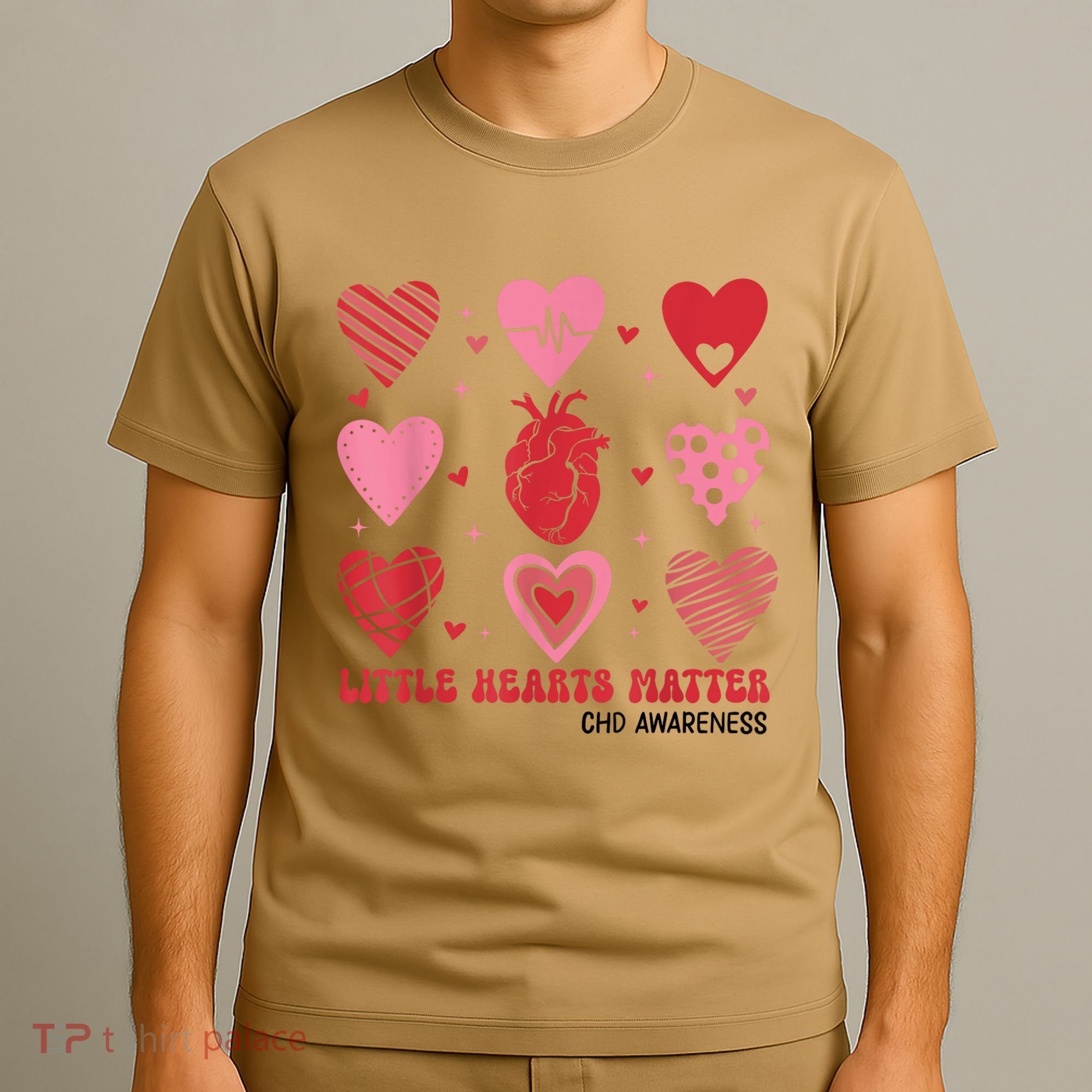 Little Hearts Matter Chd Awareness Heart Anatomy Valentine T-Shirt