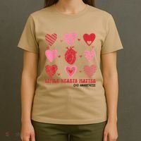 Little Hearts Matter Chd Awareness Heart Anatomy Valentine T-Shirt thumb 4