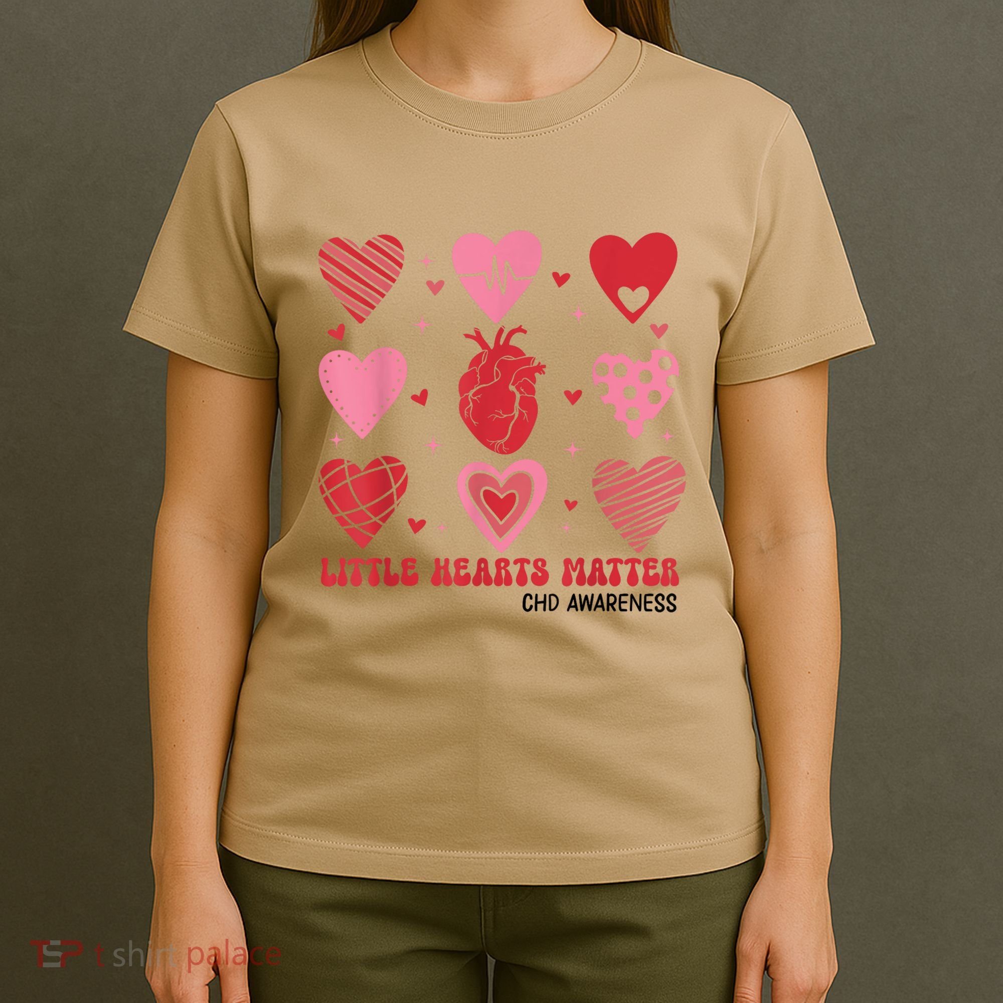 Little Hearts Matter Chd Awareness Heart Anatomy Valentine T-Shirt