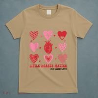 Little Hearts Matter Chd Awareness Heart Anatomy Valentine T-Shirt thumb 5
