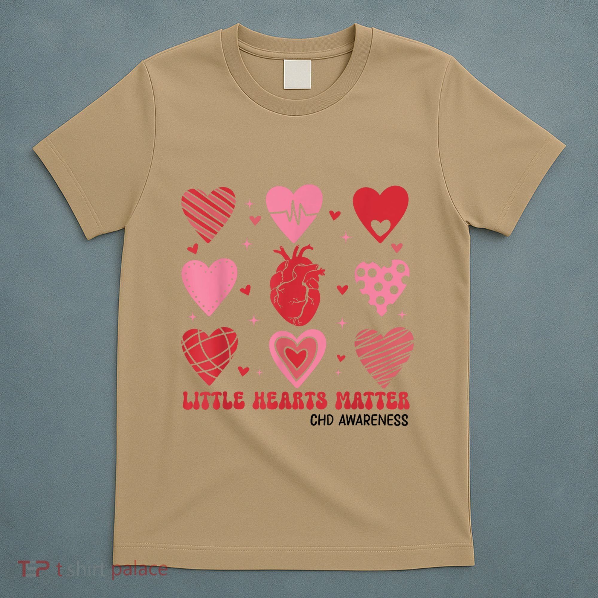 Little Hearts Matter Chd Awareness Heart Anatomy Valentine T-Shirt