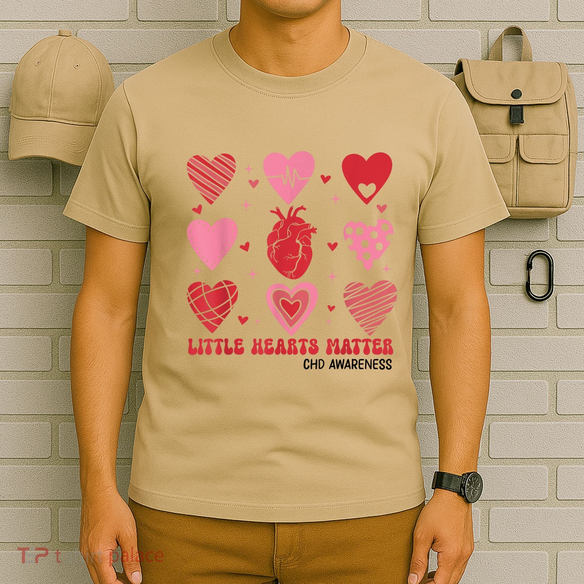 Little Hearts Matter Chd Awareness Heart Anatomy Valentine T-Shirt
